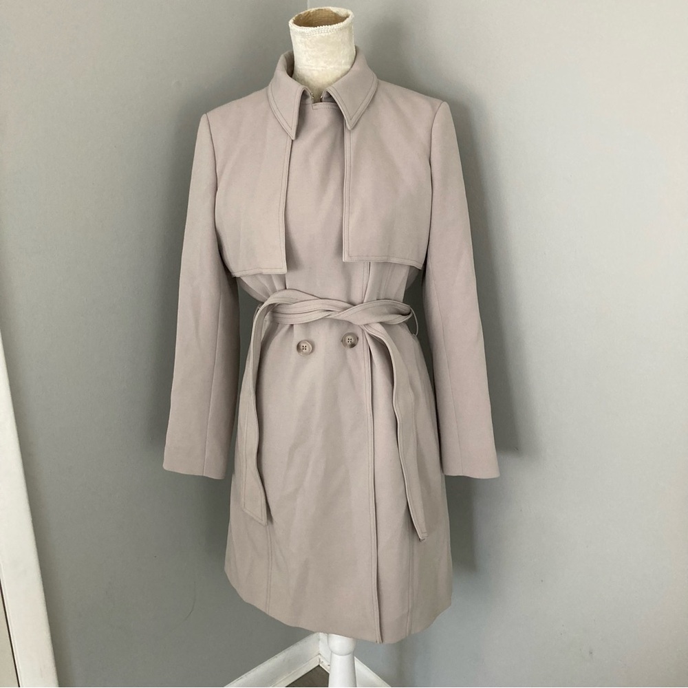 Reiss Somerset belted trench coat timeless jacket quiet luxury USA size 8